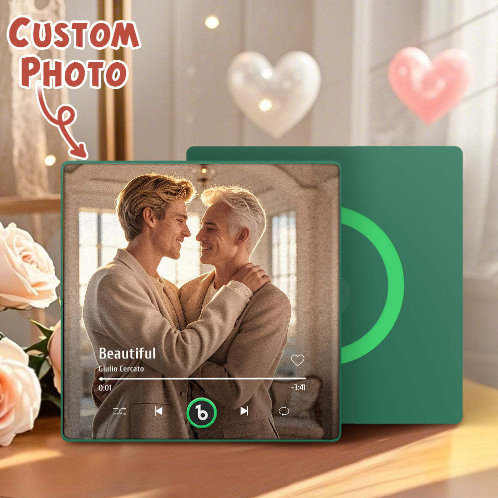 Benutzerdefinierter Musik- Und Foto-kühlschrankmagnet Unterstützt Bluetooth-konnektivität In Verschiedenen Stilen LGBT-Geschenke zum Valentinstag