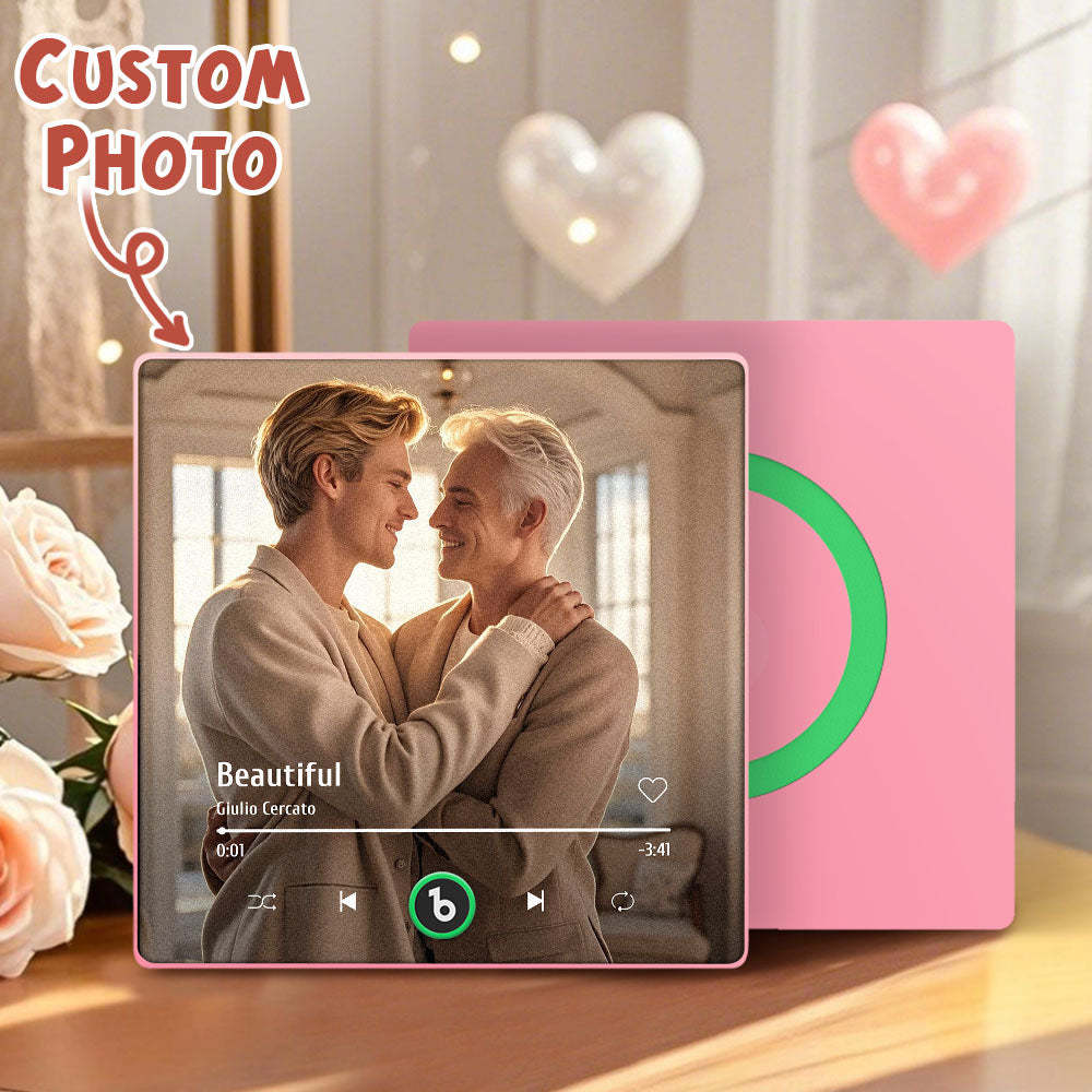 Benutzerdefinierter Musik- Und Foto-kühlschrankmagnet Unterstützt Bluetooth-konnektivität In Verschiedenen Stilen LGBT-Geschenke zum Valentinstag