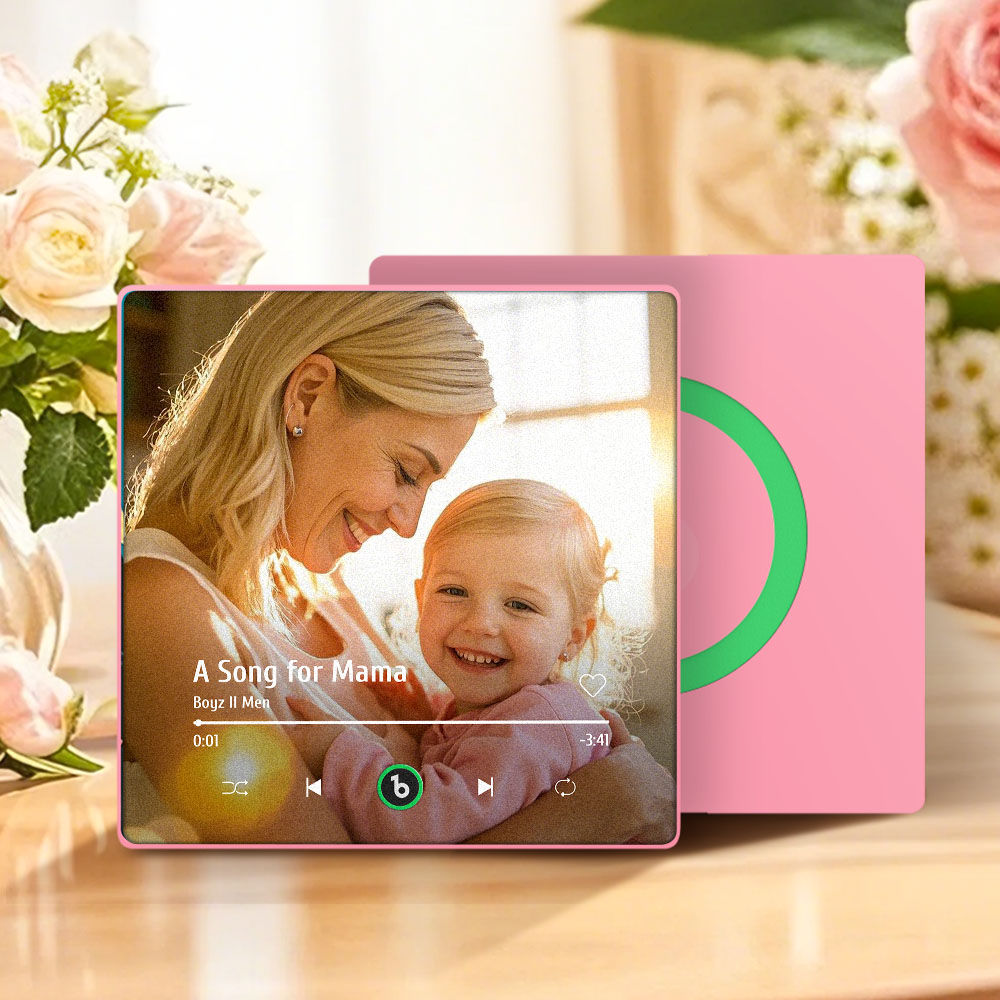 Custom Mother's day Music Fridge Magnet Gift Colorful Frame Album Fridge Magnet Music Wall Photo Sticker Music Movement That Can Be Played Gift