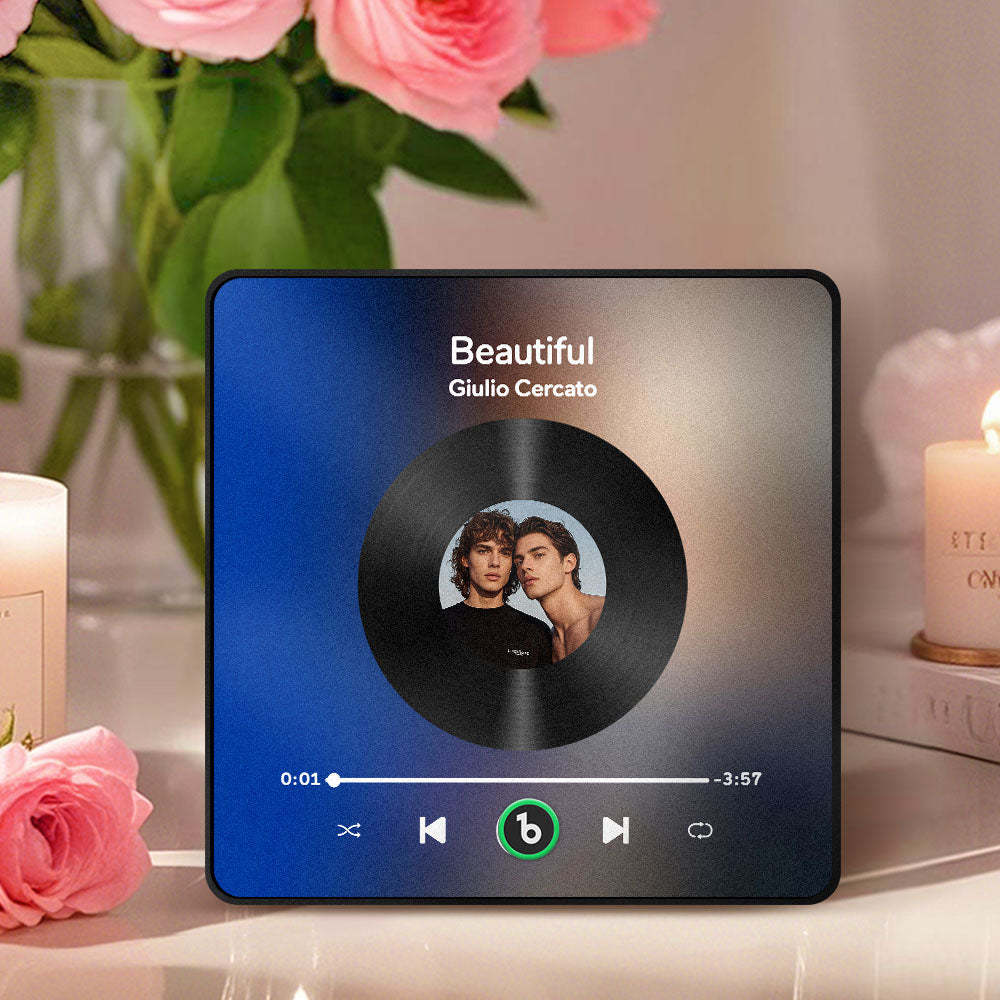 Benutzerdefinierter Musik- Und Foto-kühlschrankmagnet Unterstützt Bluetooth-konnektivität In Verschiedenen Stilen LGBT-Geschenke zum Valentinstag