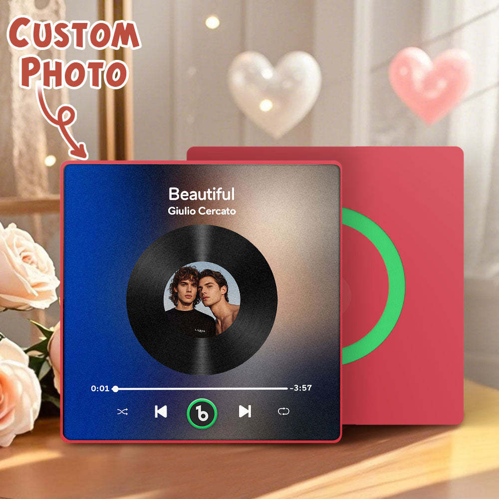 Benutzerdefinierter Musik- Und Foto-kühlschrankmagnet Unterstützt Bluetooth-konnektivität In Verschiedenen Stilen LGBT-Geschenke zum Valentinstag