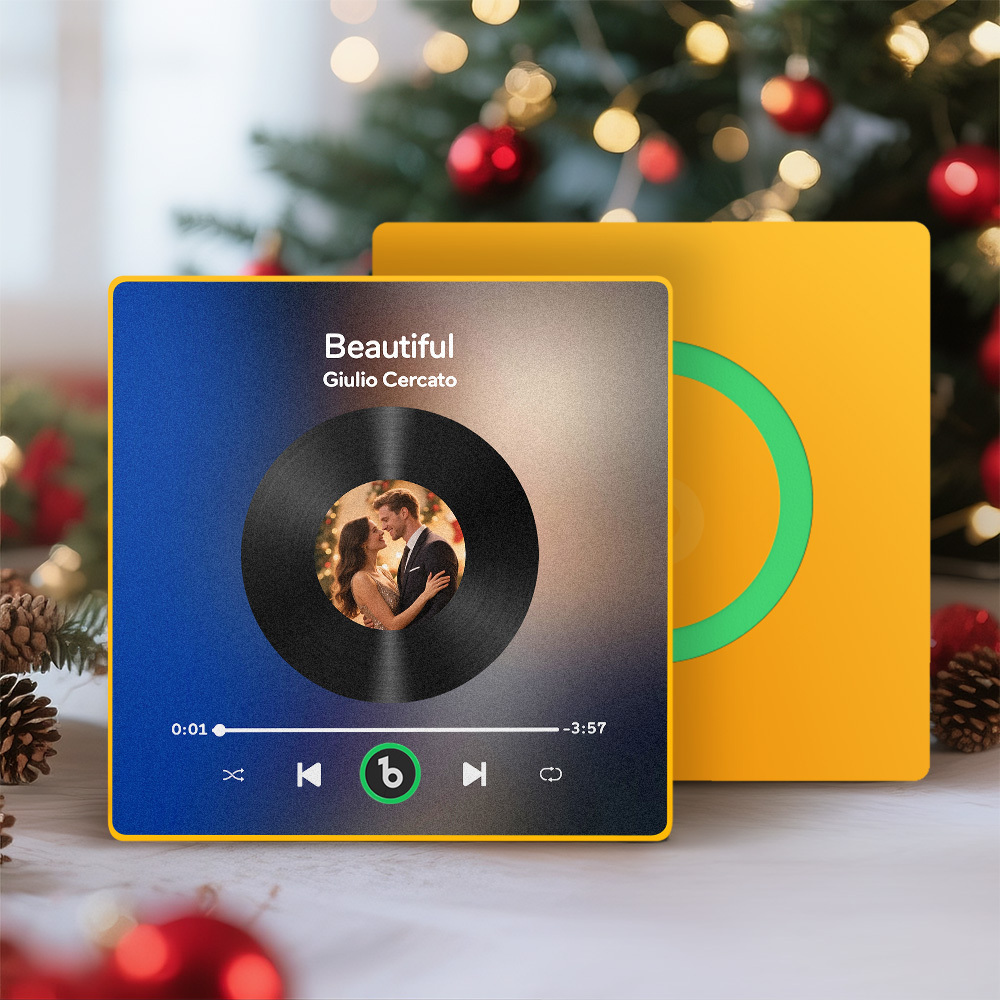 Custom Music Fridge Magnet Custom Colorful Frame Album Fridge Magnet Music Wall Photo Sticker Song Magnets That Can Play Music Christmas Gifts for Her - Bestchristmasgifts