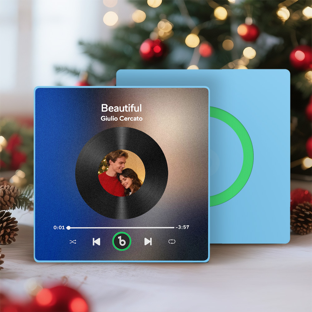 Custom Music Fridge Magnet Custom Colorful Frame Album Fridge Magnet Music Wall Photo Sticker Song Magnets That Can Play Music Christmas Gifts for Her - Bestchristmasgifts