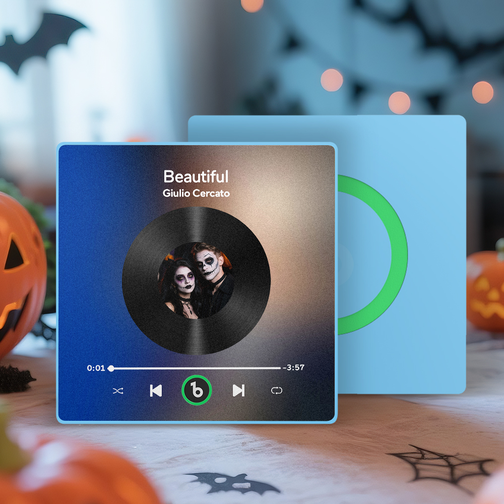 Custom Music Fridge Magnet Custom Colorful Frame Album Fridge Magnet Music Wall Photo Sticker Song Magnets That Can Play Music Halloween Gifts for Her - Bestchristmasgifts