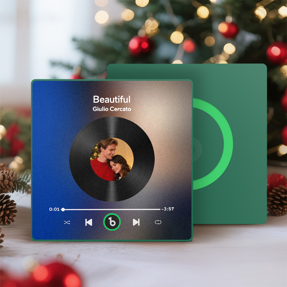 Custom Music Fridge Magnet Custom Colorful Frame Album Fridge Magnet Music Wall Photo Sticker Song Magnets That Can Play Music Christmas Gifts for Her - Bestchristmasgifts