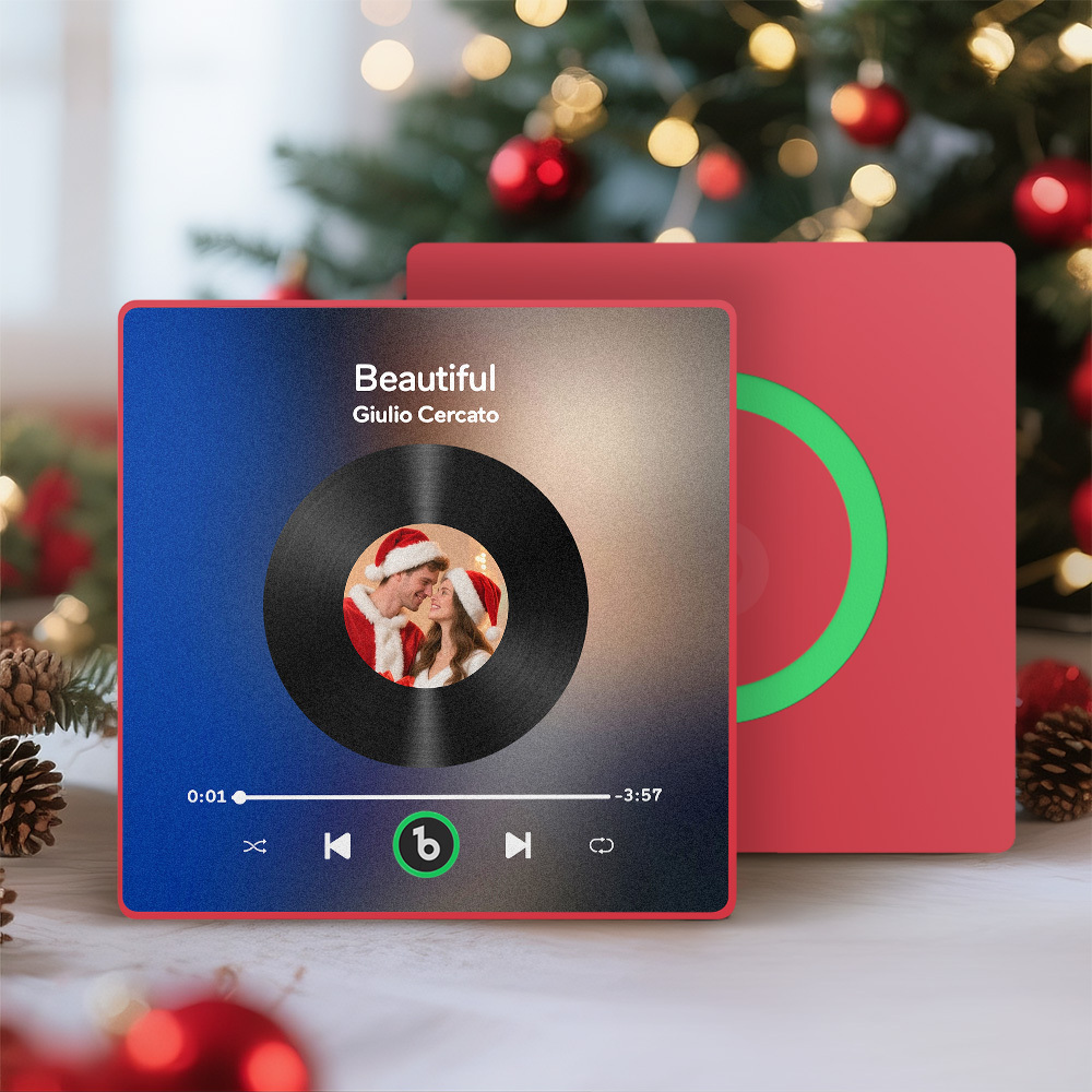 Custom Music Fridge Magnet Custom Colorful Frame Album Fridge Magnet Music Wall Photo Sticker Song Magnets That Can Play Music Christmas Gifts for Her - Bestchristmasgifts