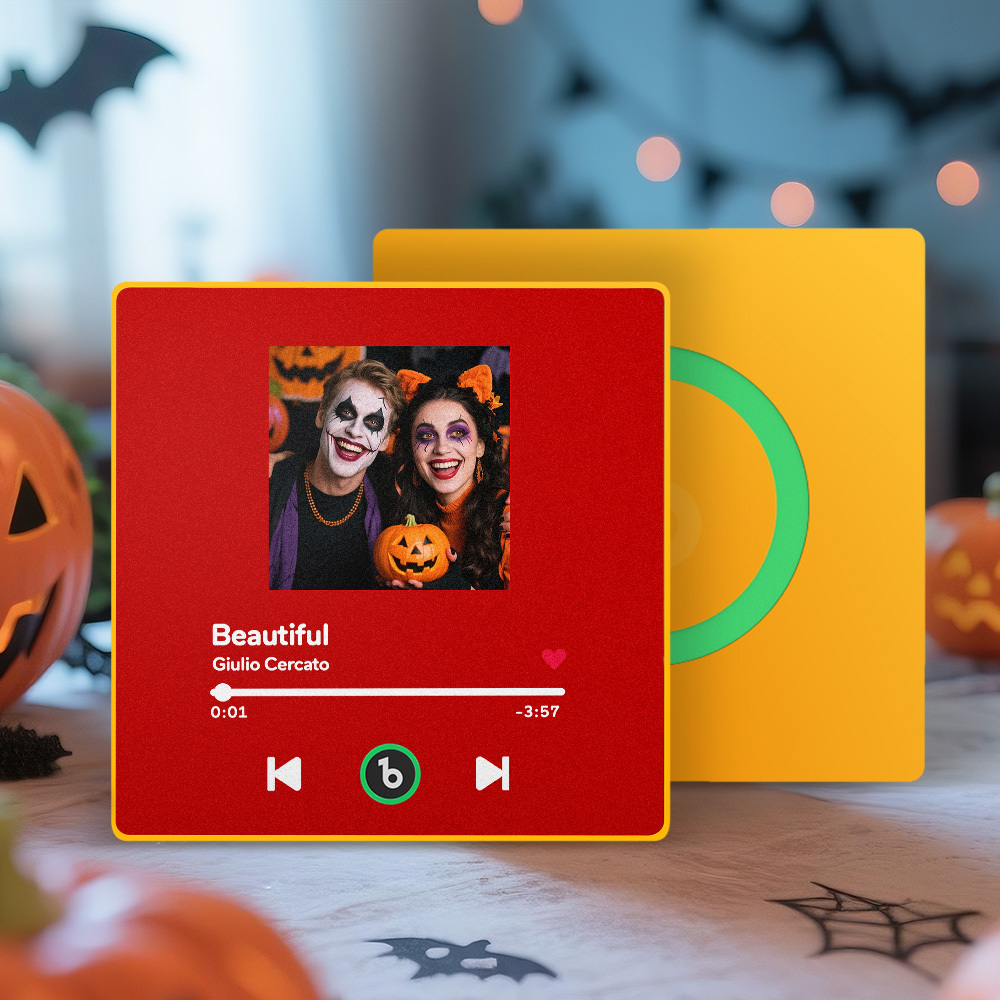 Custom Music Fridge Magnet Colorful Frame Personalized Album Fridge Magnet That Can Be Played Song Halloween Gift for Couple - Bestchristmasgifts