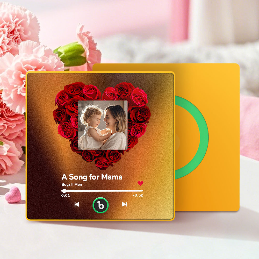 Personalised Fridge Magnet That Play Songs FridgeBeats Gifts for Mum With Rose