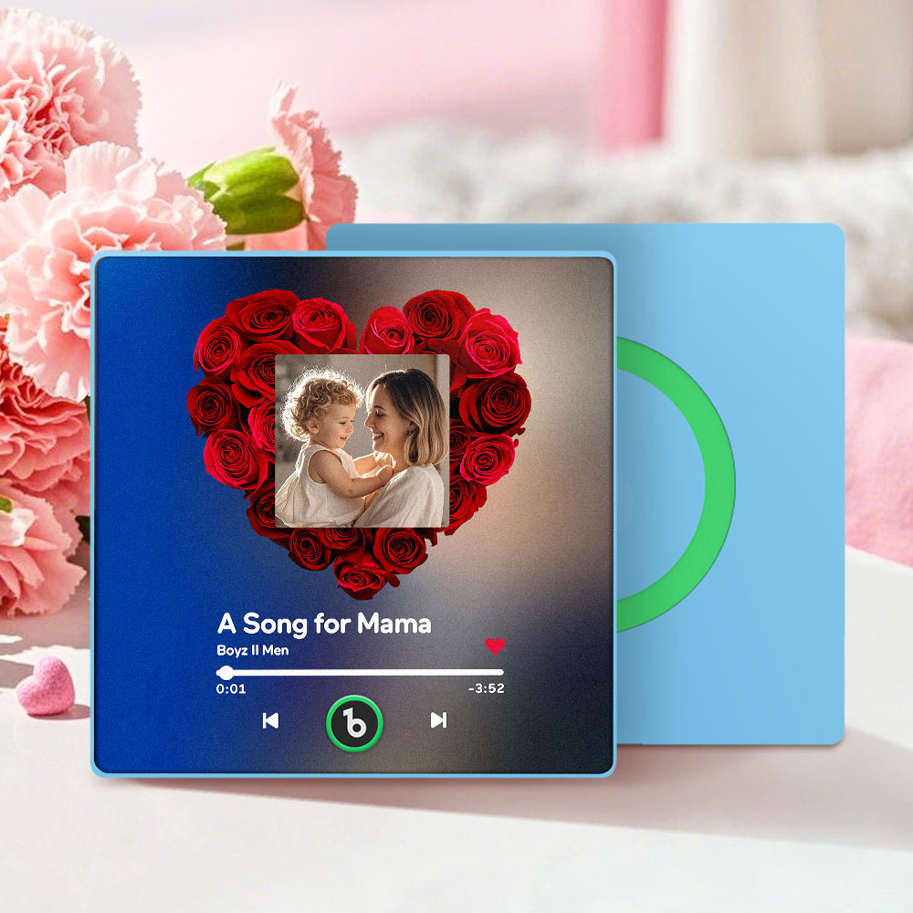 Personalised Fridge Magnet That Play Songs FridgeBeats Gifts for Mum With Rose