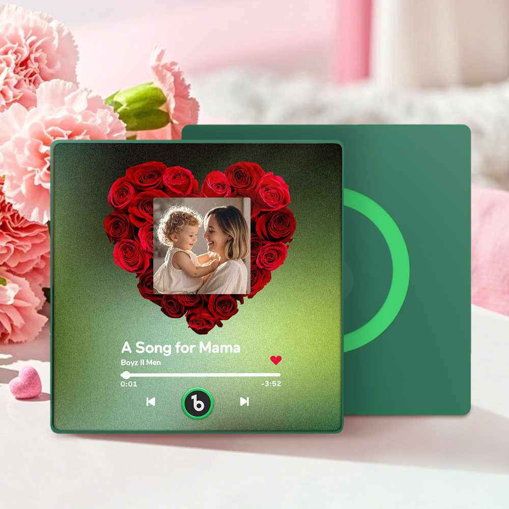 Personalised Fridge Magnet That Play Songs FridgeBeats Gifts for Mum With Rose