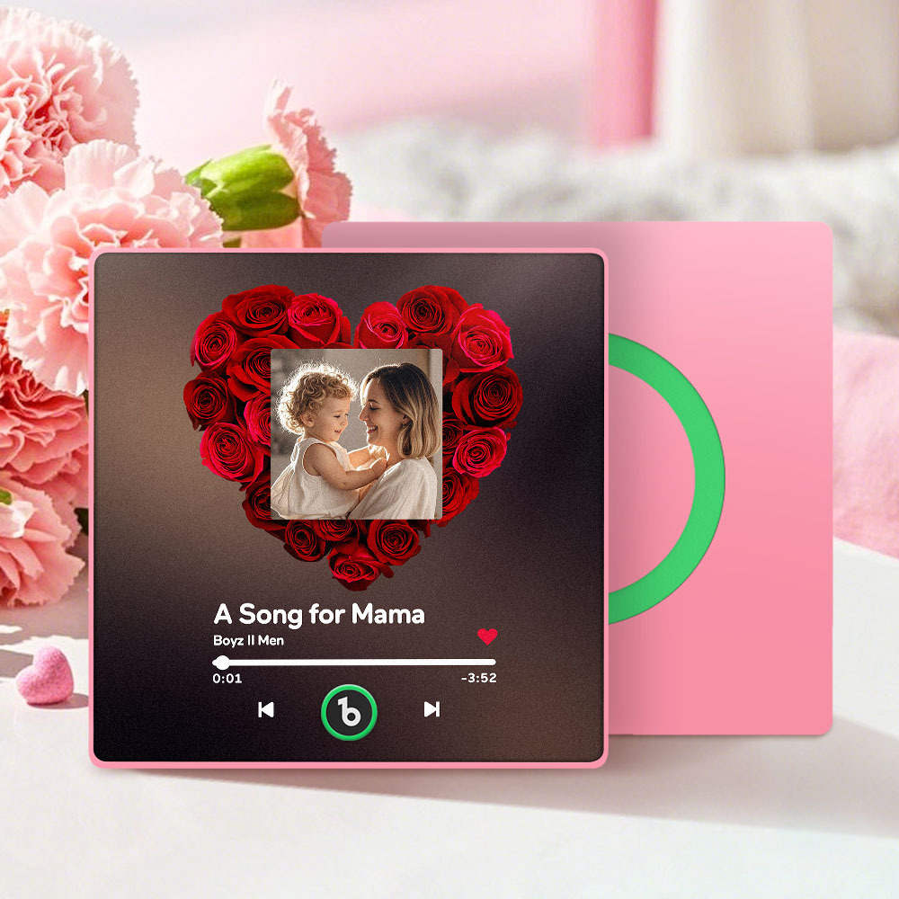 Personalised Fridge Magnet That Play Songs FridgeBeats Gifts for Mum With Rose