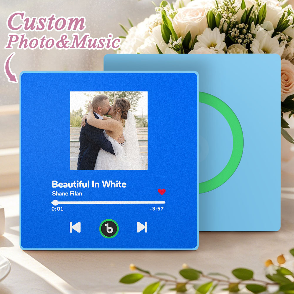 Custom Music Fridge Magnet Song Magnet Personalized Album Fridge Magnet That Can Be Played Song Wedding Gift for Couple - Bestchristmasgifts