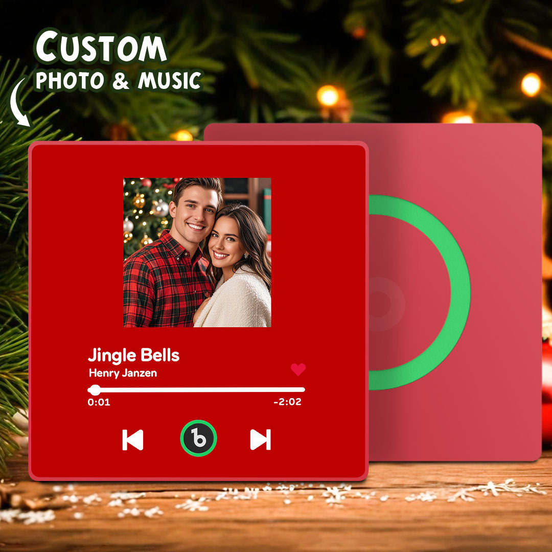 Custom Music Fridge Magnet Colorful Frame Personalized Album Fridge Magnet That Can Be Played Song Anniversary Gift for Couple - Fridgebeats