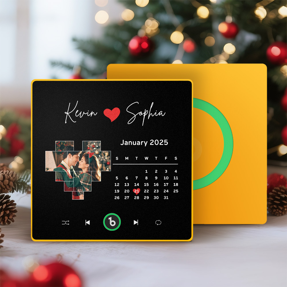 Custom Musical Fridge Magnets with Date Christmas Gifts for Lover - Bestchristmasgifts