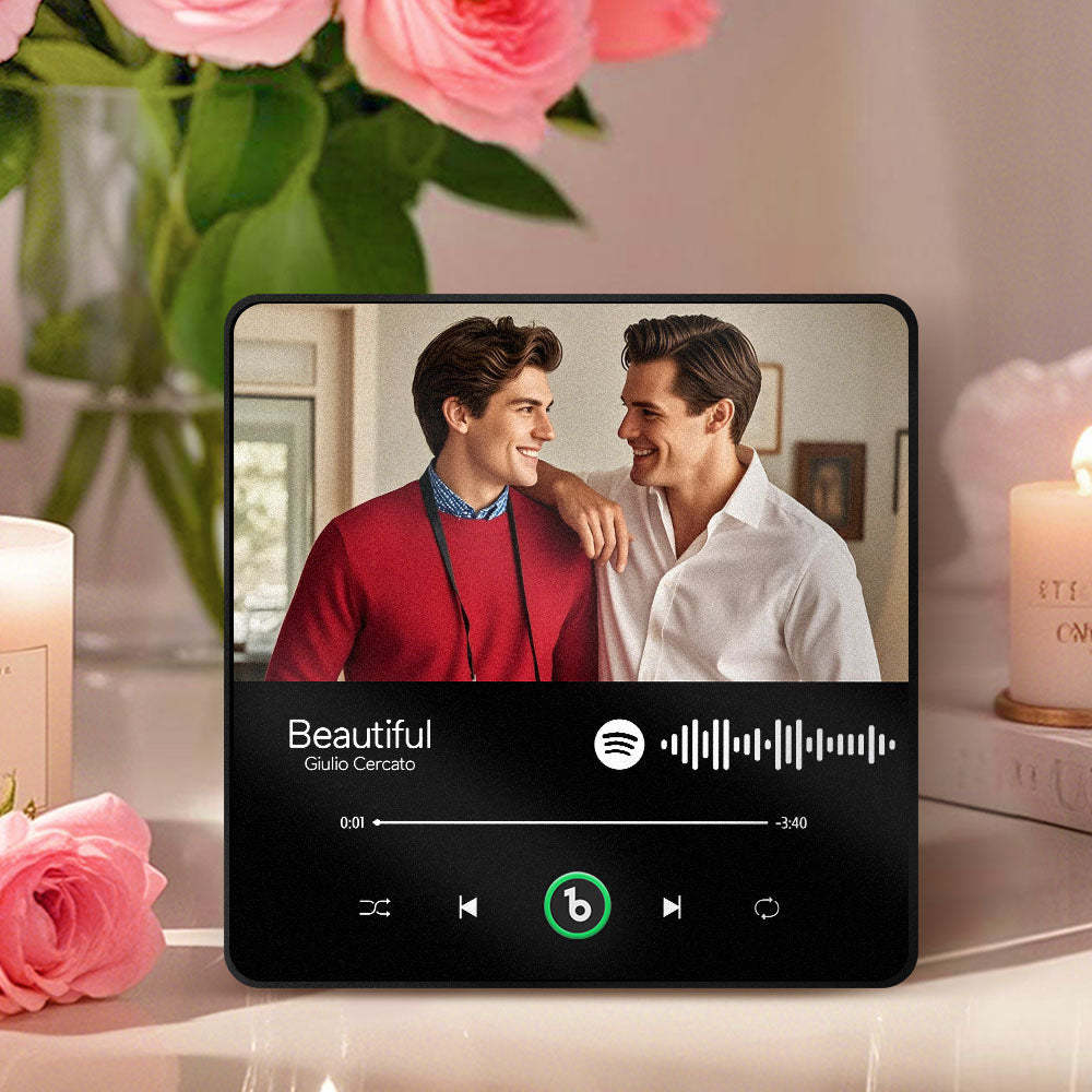Benutzerdefinierter Musik- Und Foto-kühlschrankmagnet Unterstützt Bluetooth-konnektivität In Verschiedenen Stilen LGBT-Geschenke zum Valentinstag