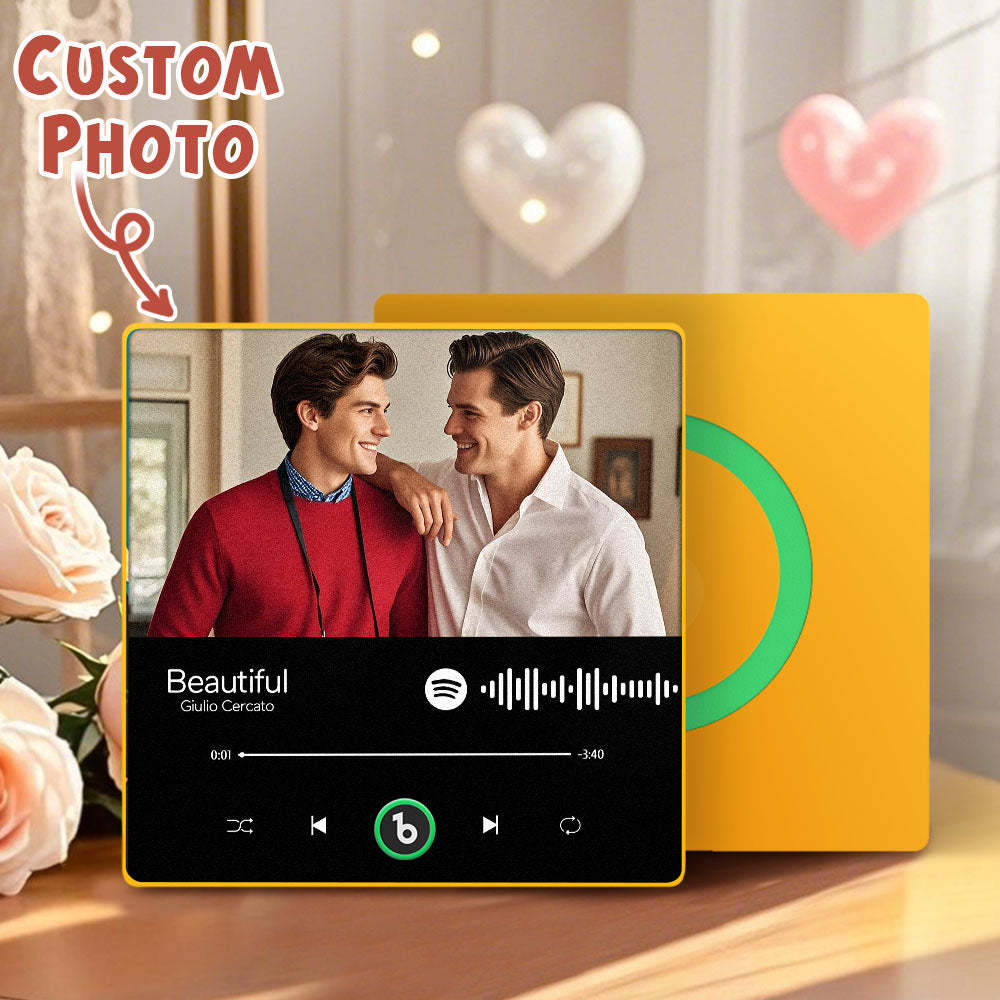 Benutzerdefinierter Musik- Und Foto-kühlschrankmagnet Unterstützt Bluetooth-konnektivität In Verschiedenen Stilen LGBT-Geschenke zum Valentinstag