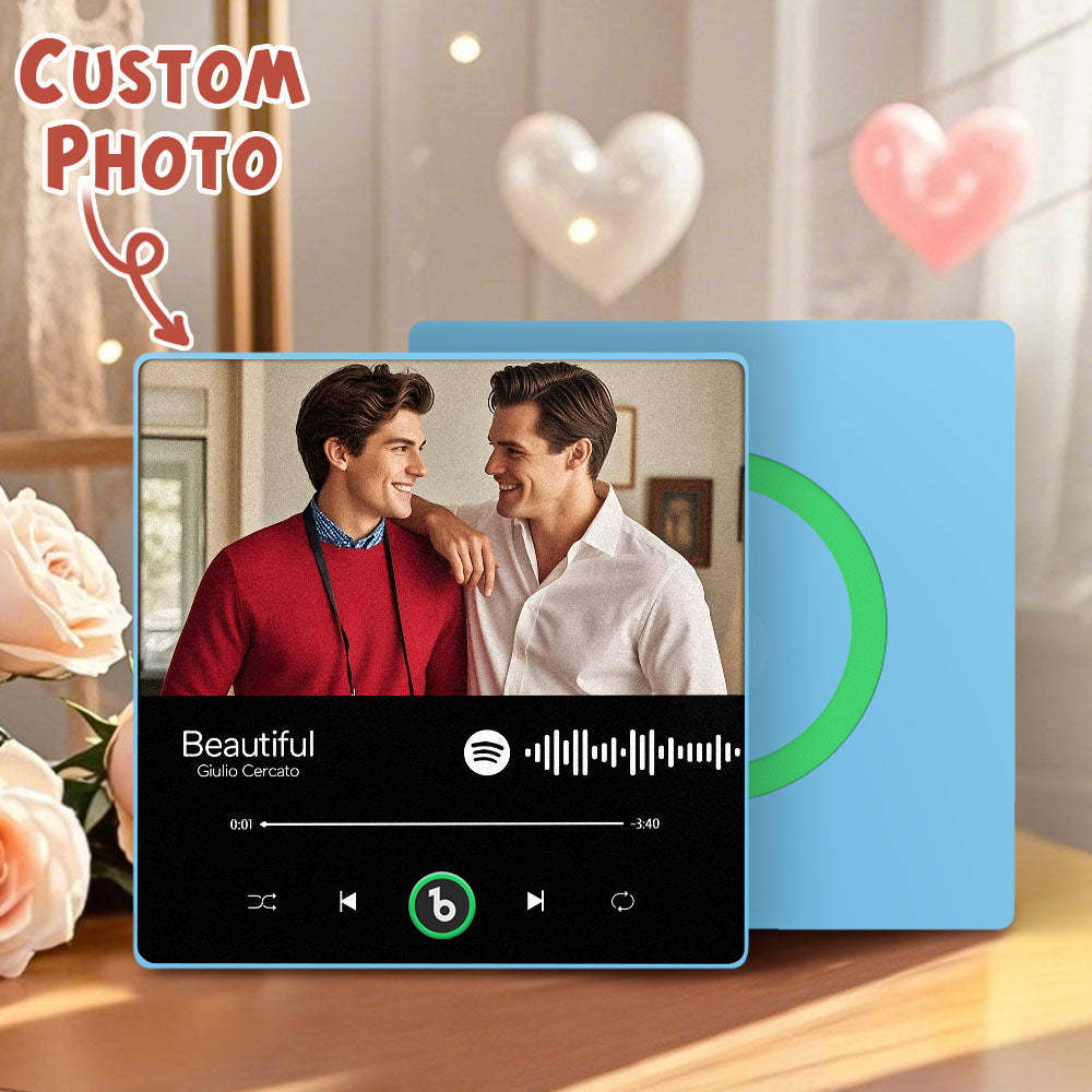 Benutzerdefinierter Musik- Und Foto-kühlschrankmagnet Unterstützt Bluetooth-konnektivität In Verschiedenen Stilen LGBT-Geschenke zum Valentinstag