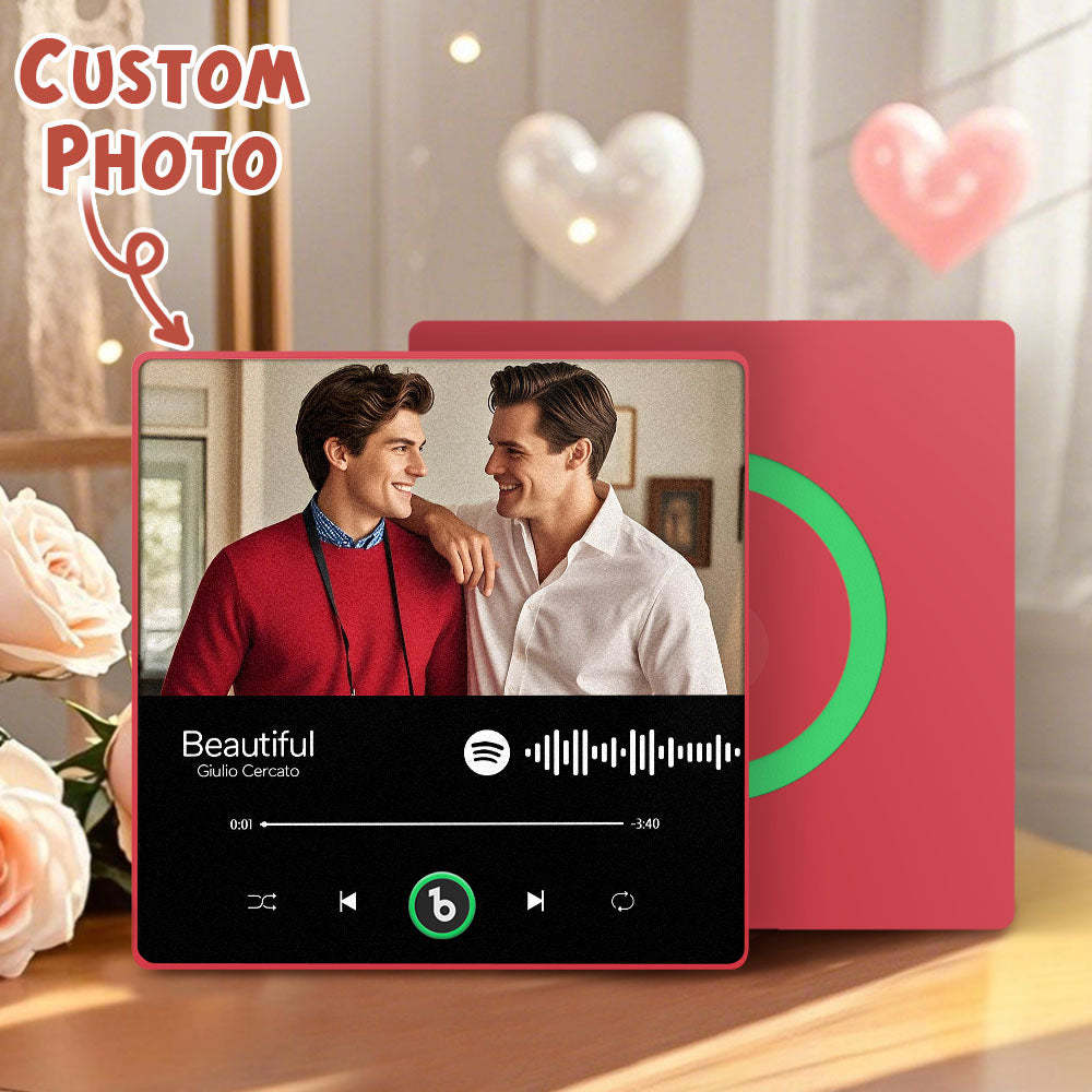 Benutzerdefinierter Musik- Und Foto-kühlschrankmagnet Unterstützt Bluetooth-konnektivität In Verschiedenen Stilen LGBT-Geschenke zum Valentinstag