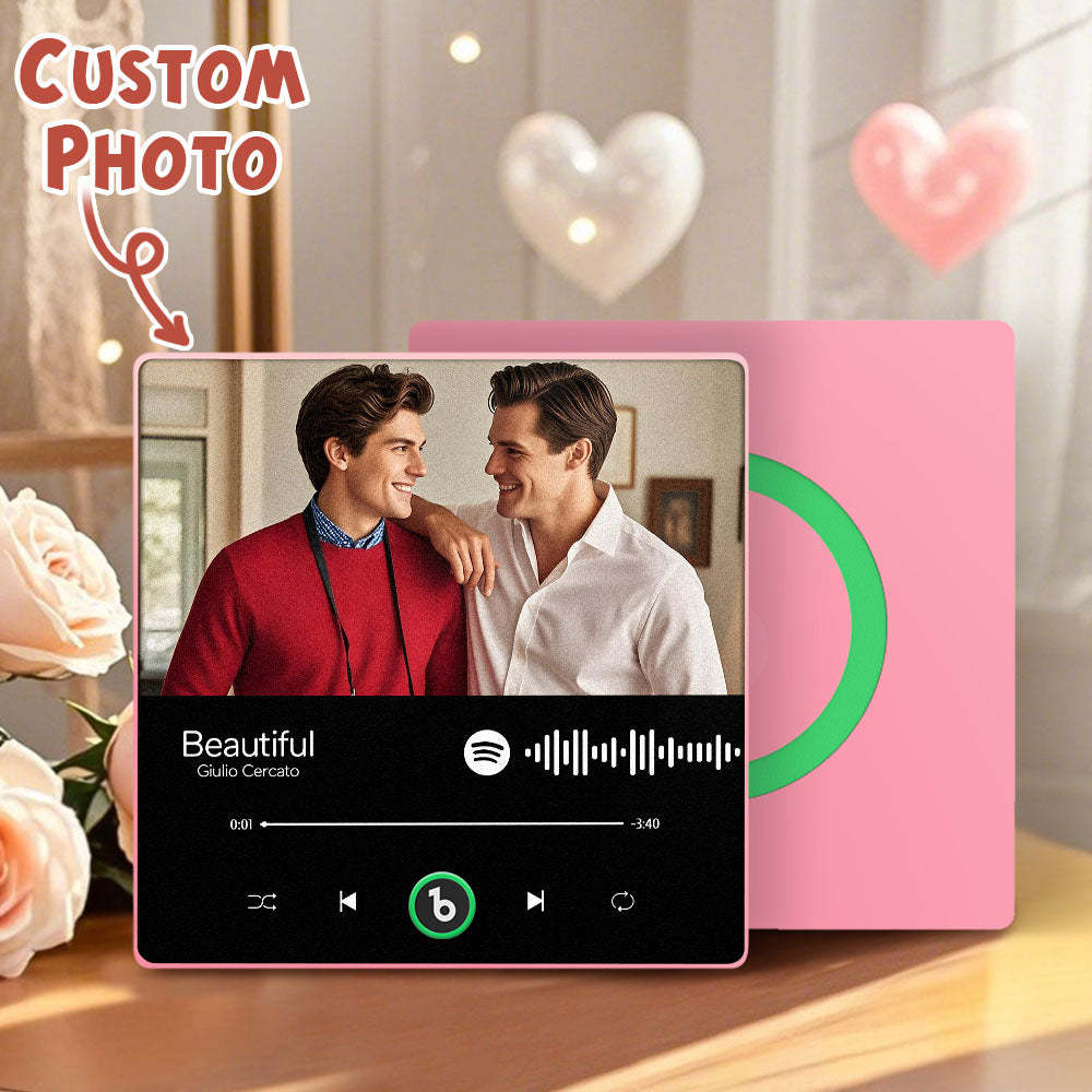 Benutzerdefinierter Musik- Und Foto-kühlschrankmagnet Unterstützt Bluetooth-konnektivität In Verschiedenen Stilen LGBT-Geschenke zum Valentinstag