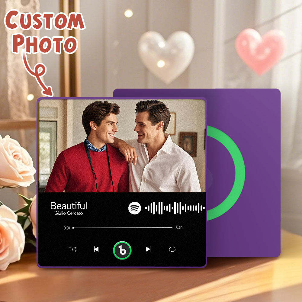 Benutzerdefinierter Musik- Und Foto-kühlschrankmagnet Unterstützt Bluetooth-konnektivität In Verschiedenen Stilen LGBT-Geschenke zum Valentinstag