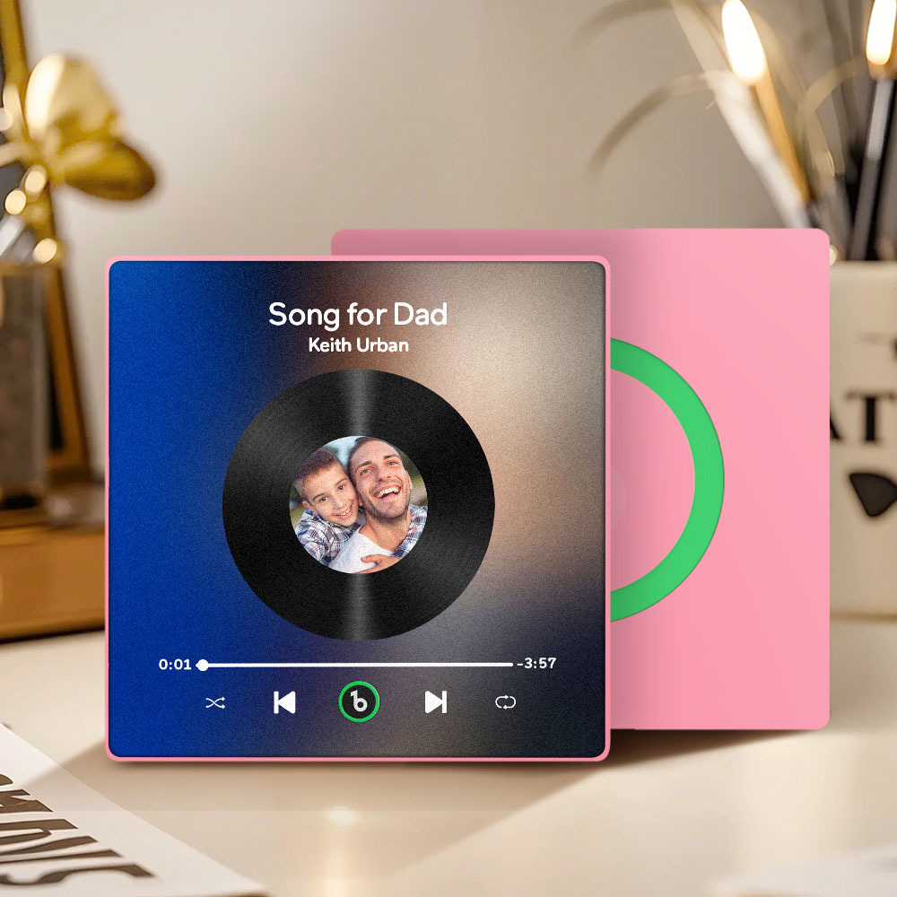 Custom Music & Photo Fridge Magnet FridgeBeats Pro Supports Bluetooth Connectivity Gift for Father