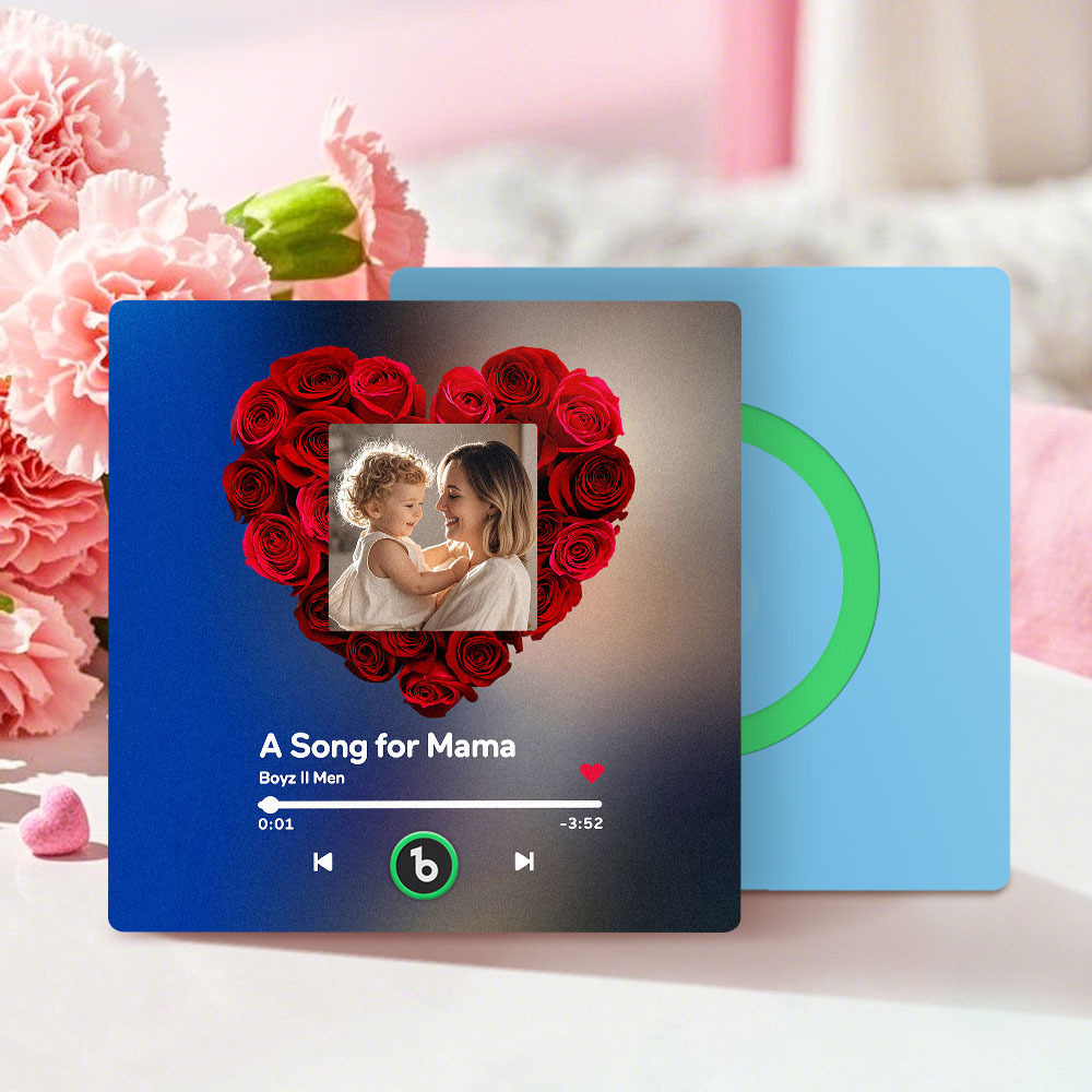 Personalised Fridge Magnet That Play Songs FridgeBeats Gifts for Mum With Rose