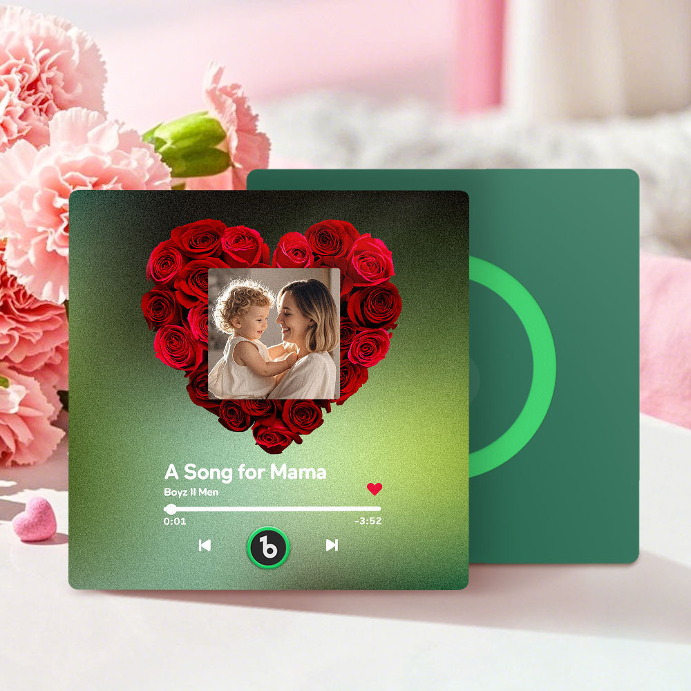 Personalised Fridge Magnet That Play Songs FridgeBeats Gifts for Mum With Rose