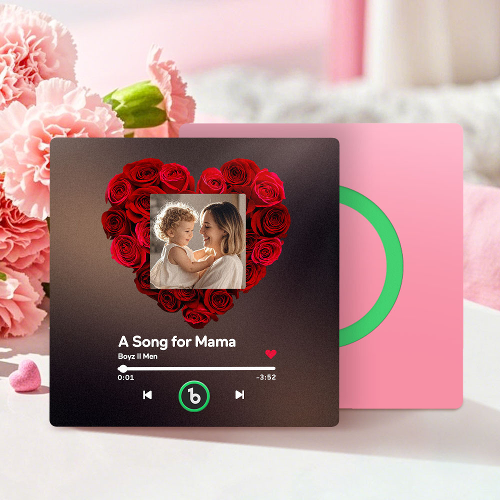 Personalised Fridge Magnet That Play Songs FridgeBeats Gifts for Mum With Rose