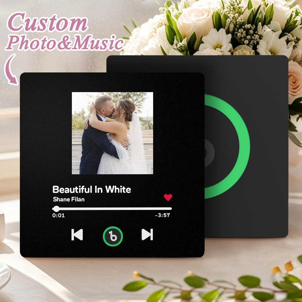Custom Music Fridge Magnet Song Magnet Personalized Album Fridge Magnet That Can Be Played Song Wedding Gift for Couple - Bestchristmasgifts