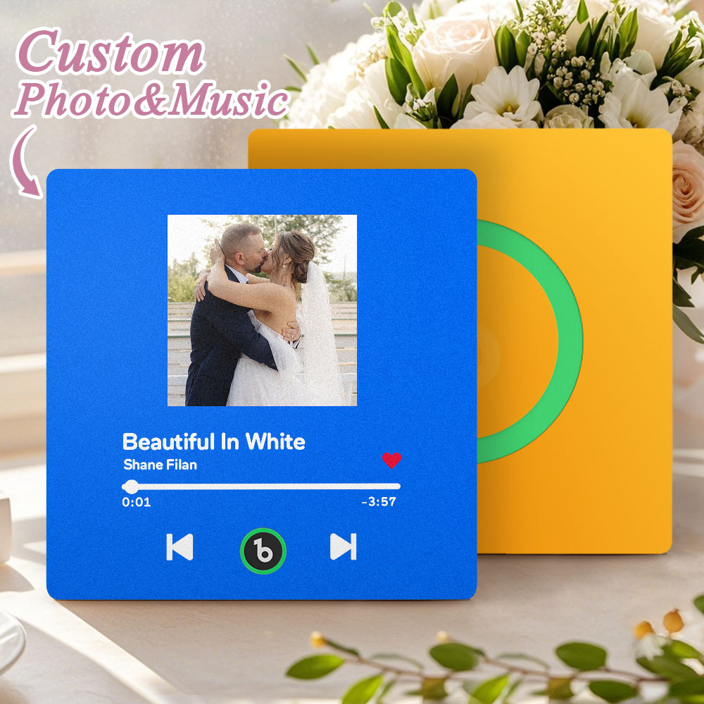 Custom Music Fridge Magnet Song Magnet Personalized Album Fridge Magnet That Can Be Played Song Wedding Gift for Couple - Bestchristmasgifts