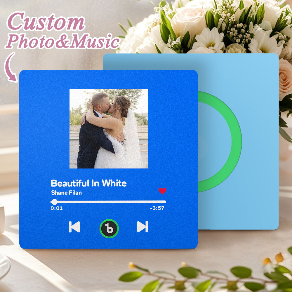 Custom Music Fridge Magnet Song Magnet Personalized Album Fridge Magnet That Can Be Played Song Wedding Gift for Couple - Bestchristmasgifts