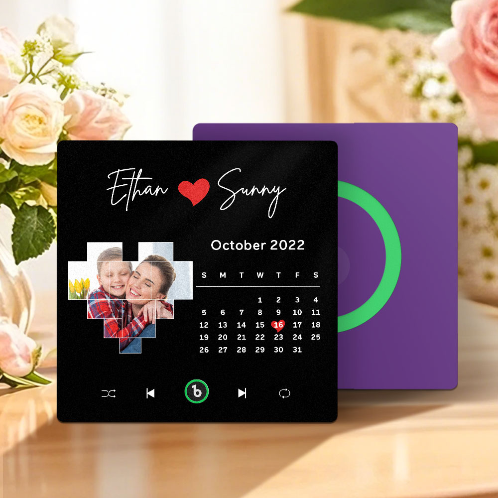 Custom Musical Fridge Magnets with Date Mother's Day Gifts Anniversary Gifts for Mum