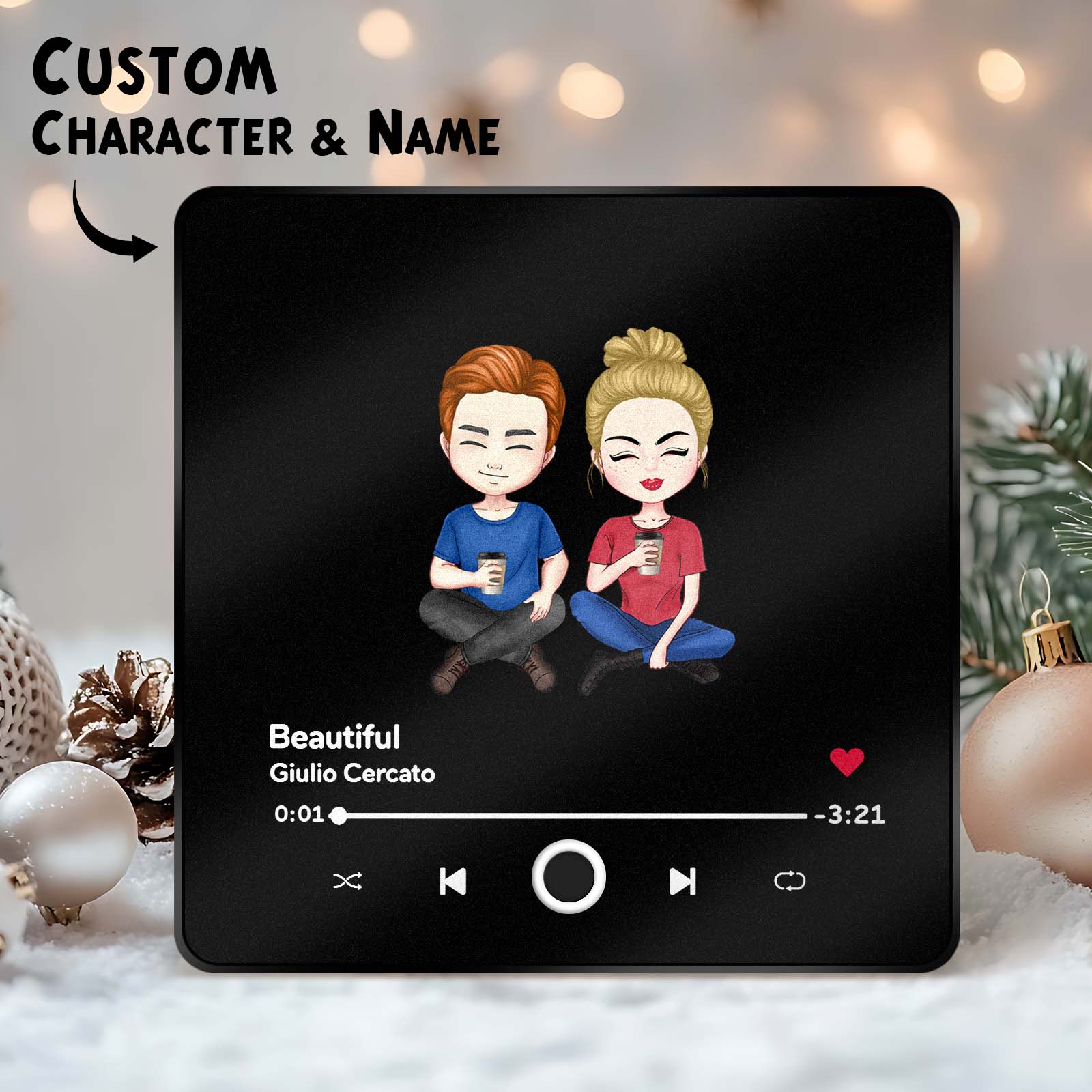 Custom Music Magnets Can Play Songs Personalized Music Fridge Magnet Custom Portrait Merry Christmas Christmas Gift Couple Gifts - Bestchristmasgifts