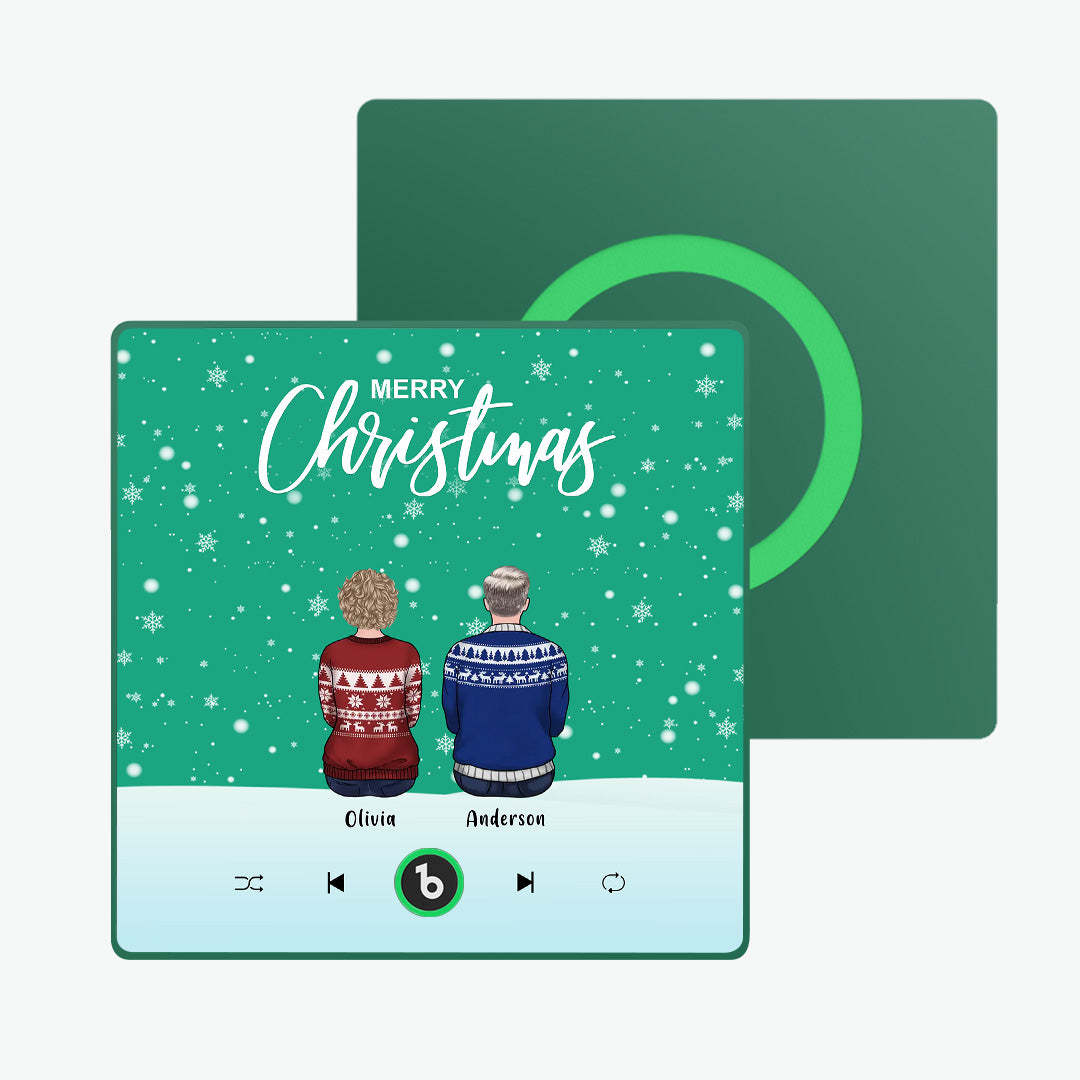 Custom Music Fridge Magnet Colorful Frame Album Fridge Magnet Music Wall Photo Sticker Custom Family Portrait Merry Christmas Can Play Songs Christmas Gift - Bestchristmasgifts