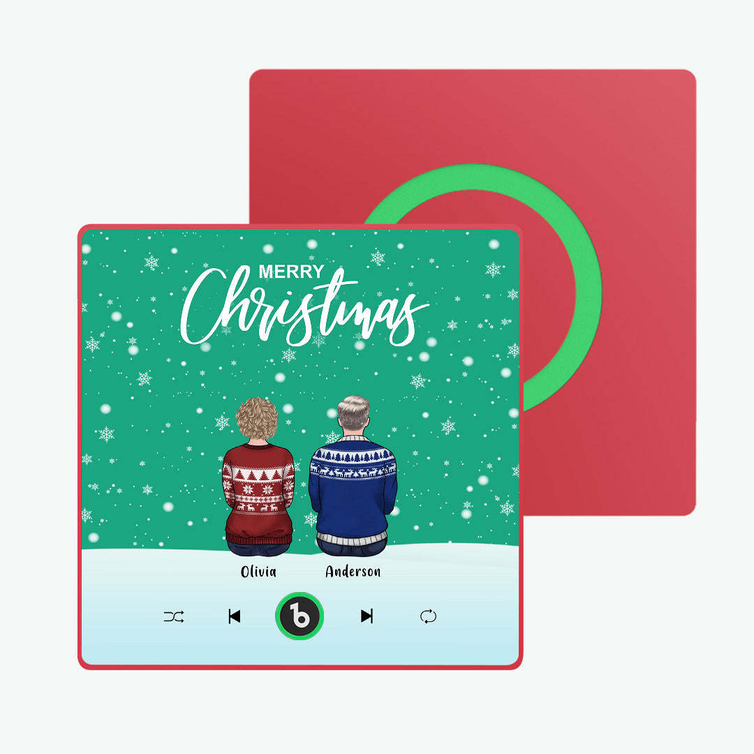 Custom Music Fridge Magnet Colorful Frame Album Fridge Magnet Music Wall Photo Sticker Custom Family Portrait Merry Christmas Can Play Songs Christmas Gift - Bestchristmasgifts