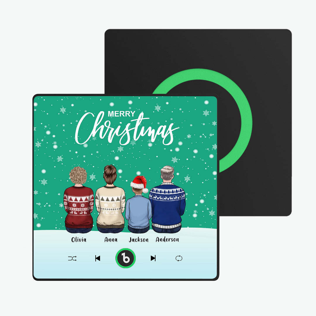 Custom Music Fridge Magnet Colorful Frame Album Fridge Magnet Music Wall Photo Sticker Custom Family Portrait Merry Christmas Can Play Songs Christmas Gift - Bestchristmasgifts
