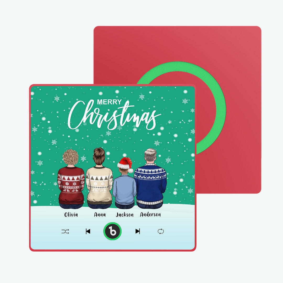 Custom Music Fridge Magnet Colorful Frame Album Fridge Magnet Music Wall Photo Sticker Custom Family Portrait Merry Christmas Can Play Songs Christmas Gift - Bestchristmasgifts
