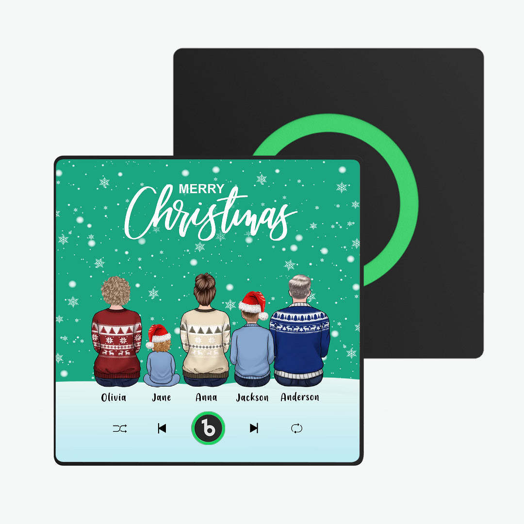 Custom Music Fridge Magnet Colorful Frame Album Fridge Magnet Music Wall Photo Sticker Custom Family Portrait Merry Christmas Can Play Songs Christmas Gift - Bestchristmasgifts