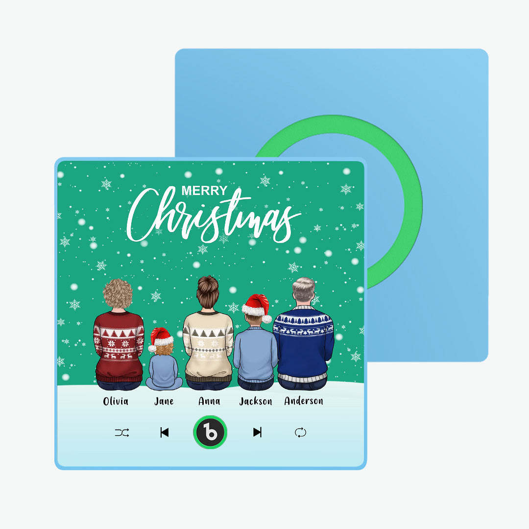 Custom Music Fridge Magnet Colorful Frame Album Fridge Magnet Music Wall Photo Sticker Custom Family Portrait Merry Christmas Can Play Songs Christmas Gift - Bestchristmasgifts