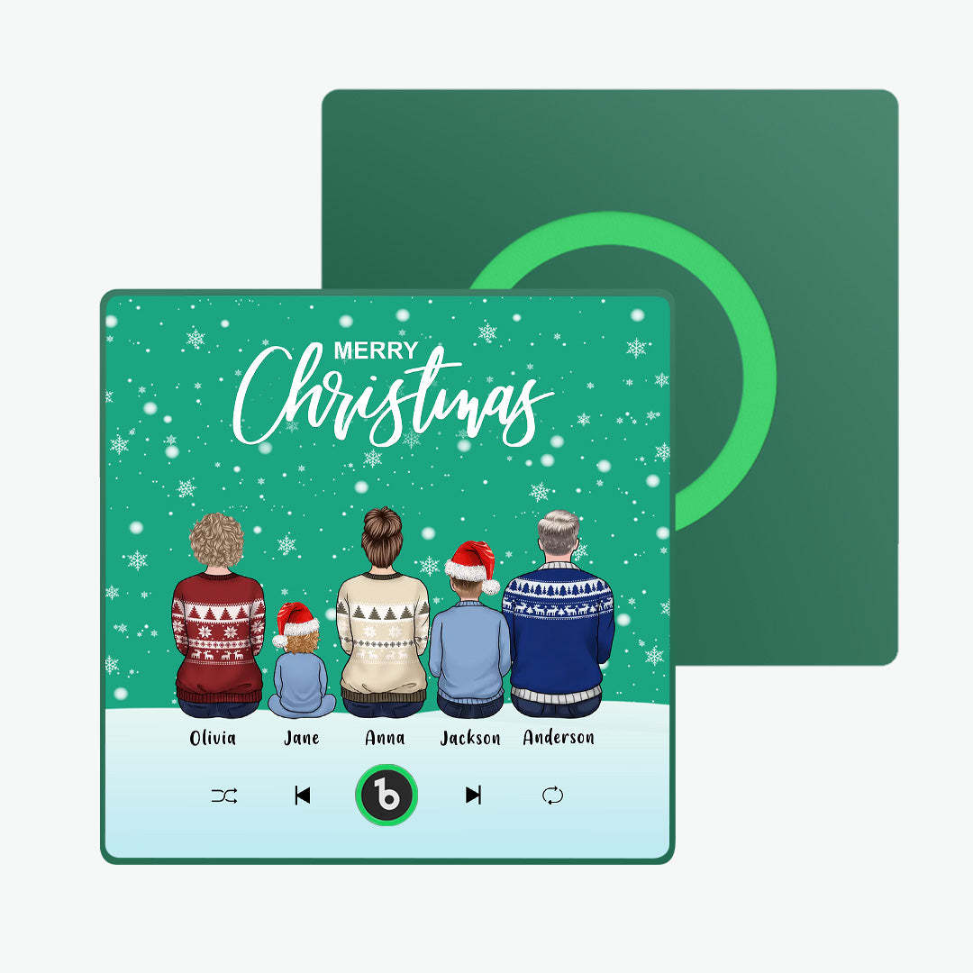 Custom Music Fridge Magnet Colorful Frame Album Fridge Magnet Music Wall Photo Sticker Custom Family Portrait Merry Christmas Can Play Songs Christmas Gift - Bestchristmasgifts