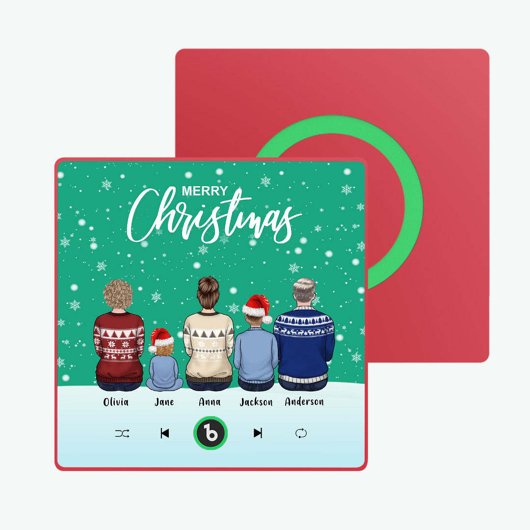 Custom Music Fridge Magnet Colorful Frame Album Fridge Magnet Music Wall Photo Sticker Custom Family Portrait Merry Christmas Can Play Songs Christmas Gift - Bestchristmasgifts