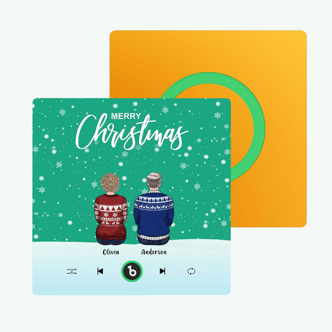 Colorful Album Fridge Magnet Music Wall Photo Sticker Custom Family Portrait Merry Christmas Can Play Songs Christmas Gift - Bestchristmasgifts