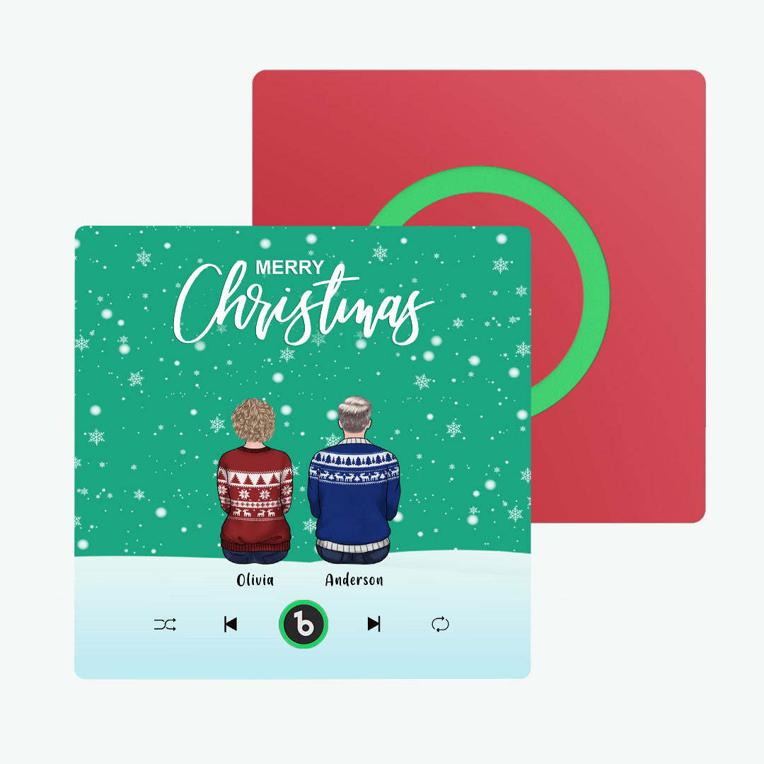 Colorful Album Fridge Magnet Music Wall Photo Sticker Custom Family Portrait Merry Christmas Can Play Songs Christmas Gift - Bestchristmasgifts