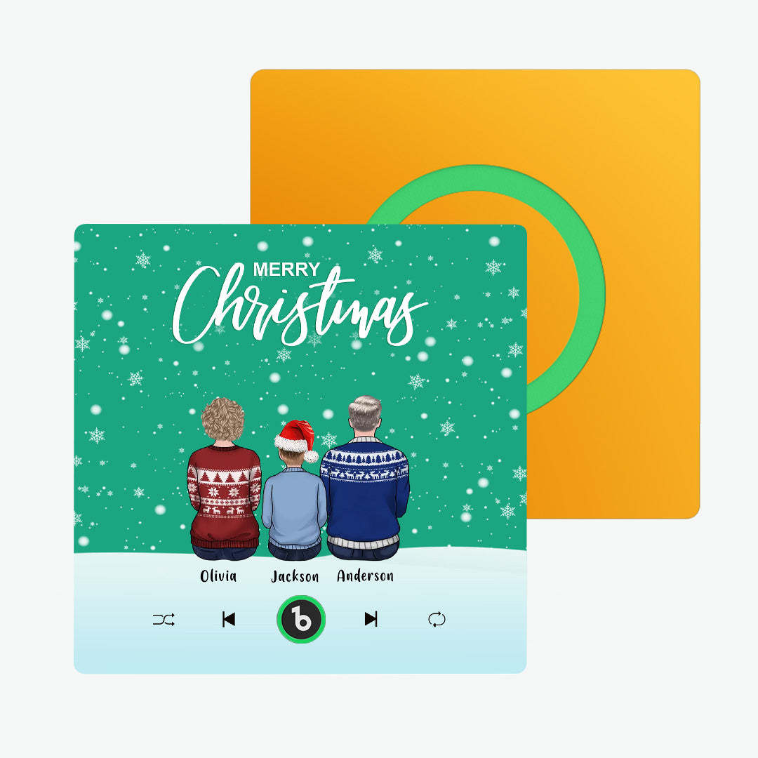 Colorful Album Fridge Magnet Music Wall Photo Sticker Custom Family Portrait Merry Christmas Can Play Songs Christmas Gift - Bestchristmasgifts