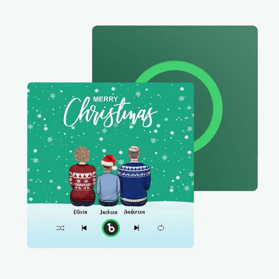 Colorful Album Fridge Magnet Music Wall Photo Sticker Custom Family Portrait Merry Christmas Can Play Songs Christmas Gift - Bestchristmasgifts