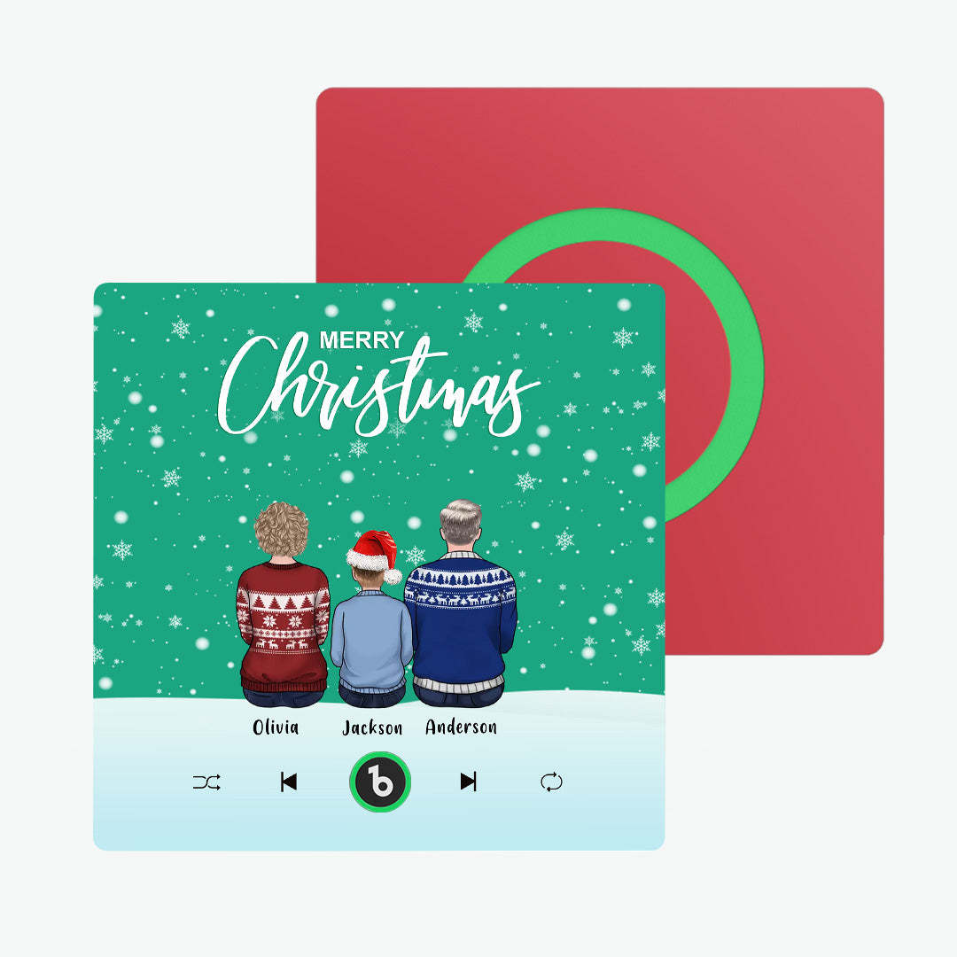 Colorful Album Fridge Magnet Music Wall Photo Sticker Custom Family Portrait Merry Christmas Can Play Songs Christmas Gift - Bestchristmasgifts