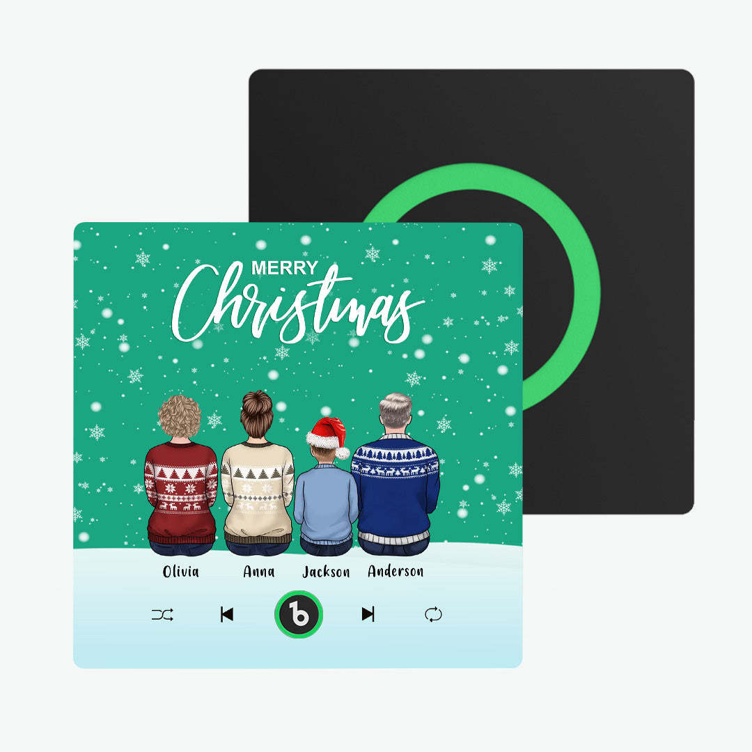 Colorful Album Fridge Magnet Music Wall Photo Sticker Custom Family Portrait Merry Christmas Can Play Songs Christmas Gift - Bestchristmasgifts