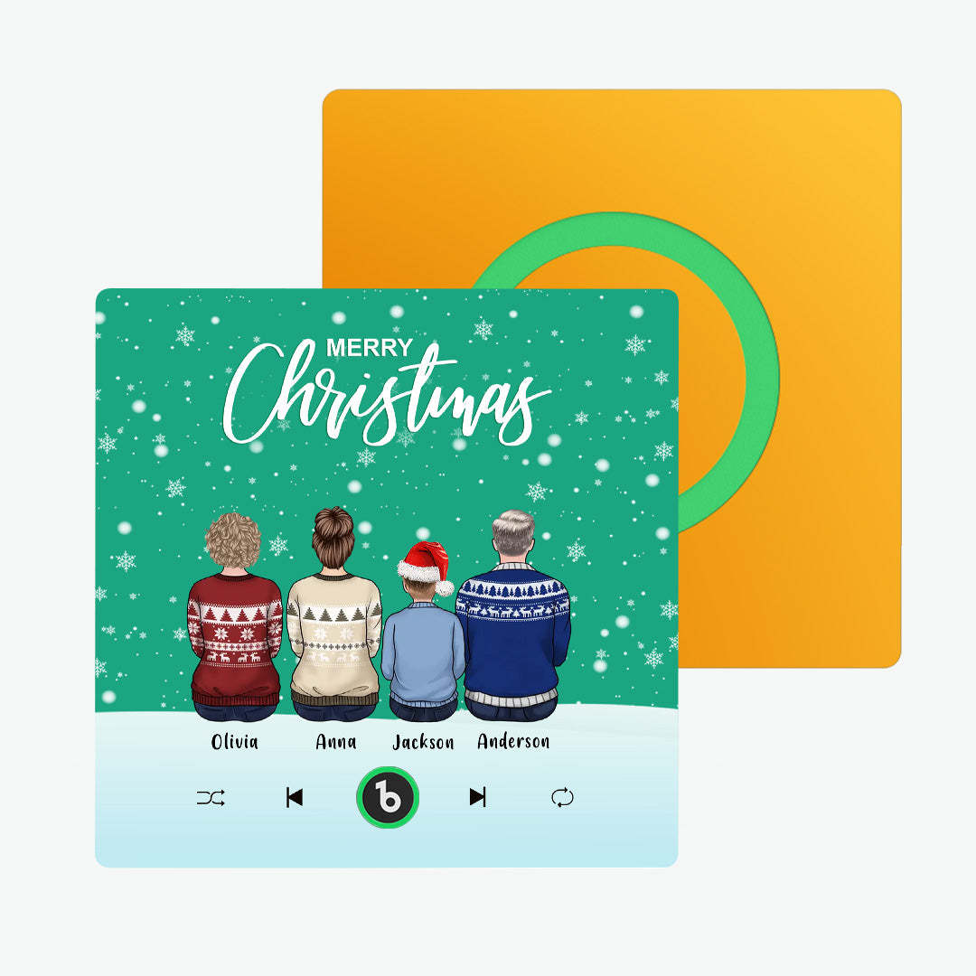 Colorful Album Fridge Magnet Music Wall Photo Sticker Custom Family Portrait Merry Christmas Can Play Songs Christmas Gift - Bestchristmasgifts