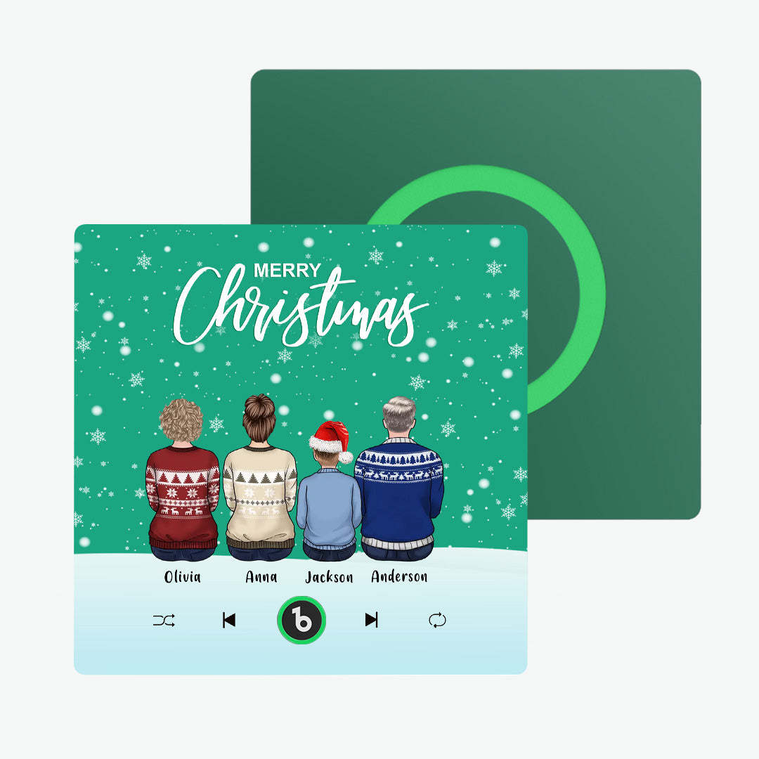 Colorful Album Fridge Magnet Music Wall Photo Sticker Custom Family Portrait Merry Christmas Can Play Songs Christmas Gift - Bestchristmasgifts
