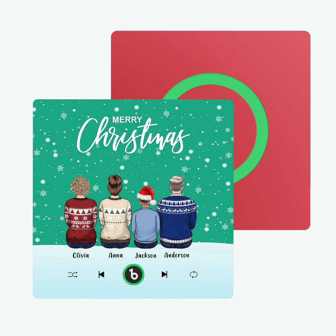 Colorful Album Fridge Magnet Music Wall Photo Sticker Custom Family Portrait Merry Christmas Can Play Songs Christmas Gift - Bestchristmasgifts